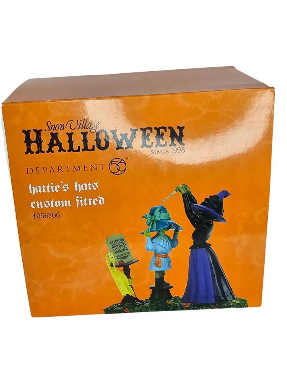 Department 56 Snow Village Halloween Hatties Hats Custom Fitted Figurine 4056706